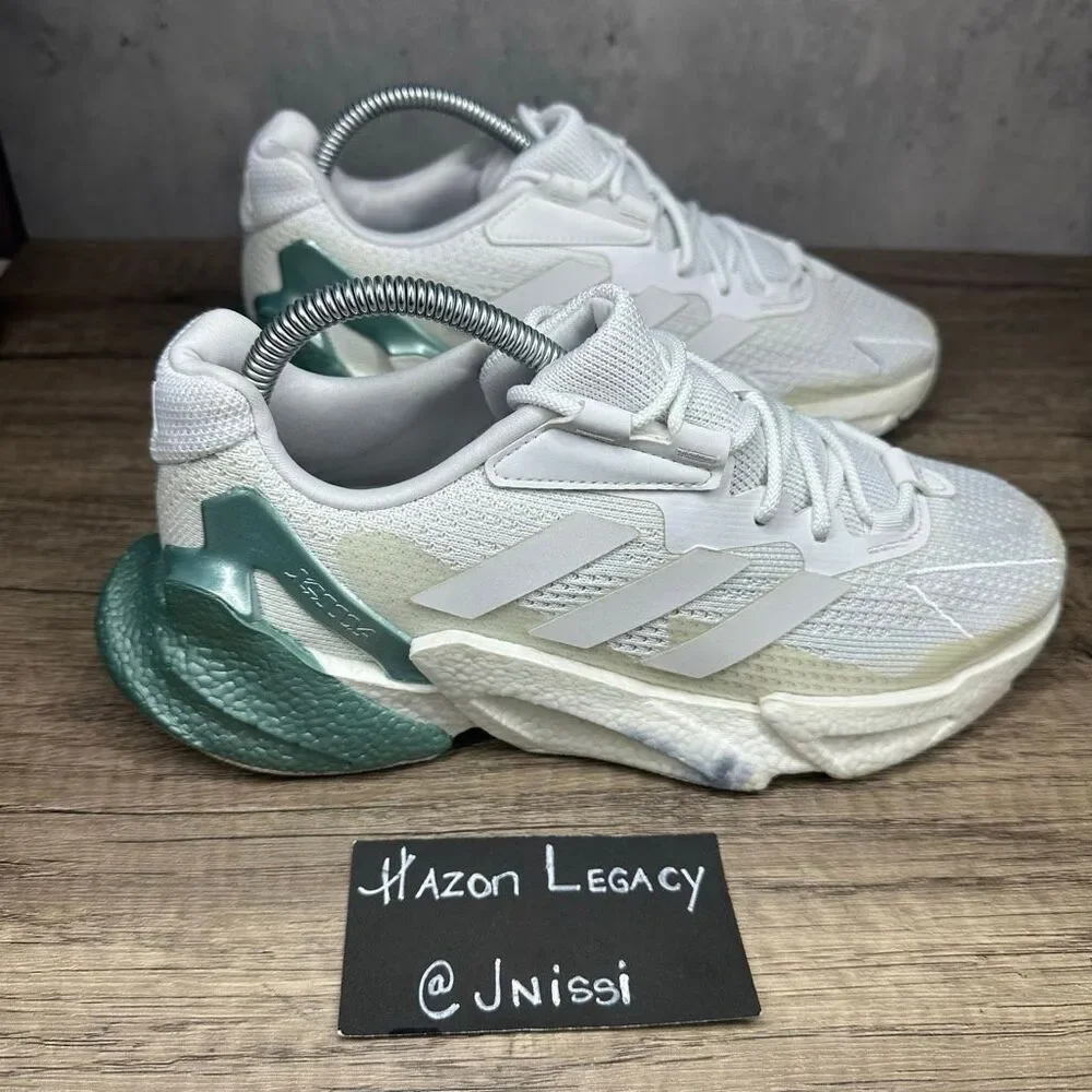 Adidas~Men's~X9000L4‎ BOOST White Metallic/Green Running Sneakers~Size 7